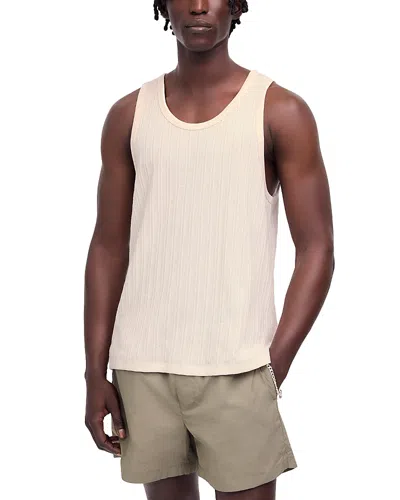 Madewell Nq436 Bellas Artes Cotton Blend Textured Knit Tank In White