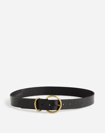 Madewell O-buckle Leather Belt In True Black
