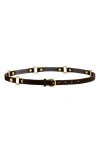 Madewell O-ring Studded Suede Belt In Black