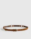 Madewell O-ring Studded Suede Belt In Brown