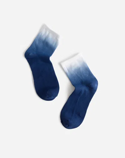 Madewell Ombr&eacute; Ankle Socks In Night Indigo
