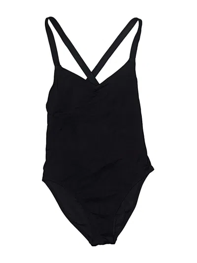 Pre-owned Madewell One Piece Swimsuit In Black