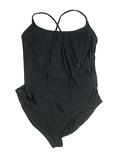 Pre-owned Madewell One Piece Swimsuit In Black
