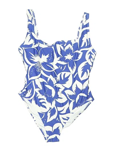 Pre-owned Madewell One Piece Swimsuit In Blue