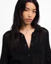 Madewell Open Stitch Button Front Cardigan In Black