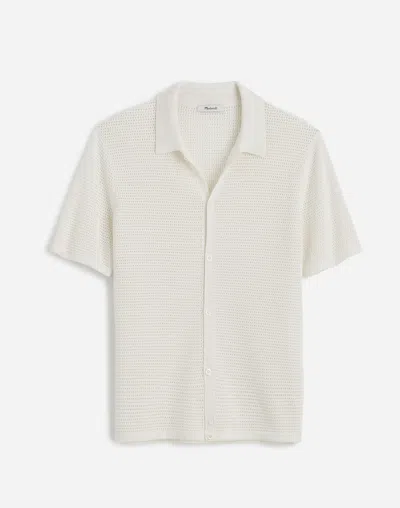 Madewell Open-stitch Button-up Sweater Polo