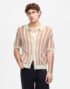 Madewell Open-stitch Button-up Sweater Polo In Nude