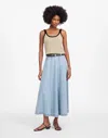 Madewell Open-stitch Sweater Tank In Sand And Black Combo