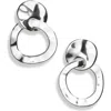 Madewell Organic Circle Earrings In Light Silver Ox