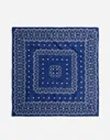 Madewell Organic Cotton Eyelet Bandana In Brilliant Sapphire