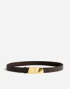 Madewell Organic Hardware Leather Belt In Dark Carob