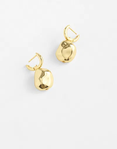 Madewell Organic Nugget Drop Earrings In Pale Gold