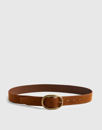 Madewell Oval Buckle Belt In Brown