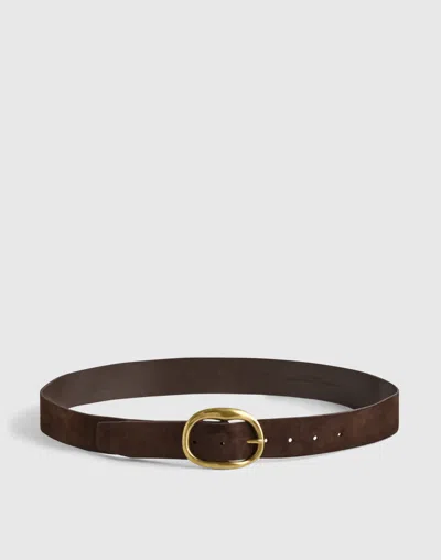 Madewell Oval Buckle Belt In Brown