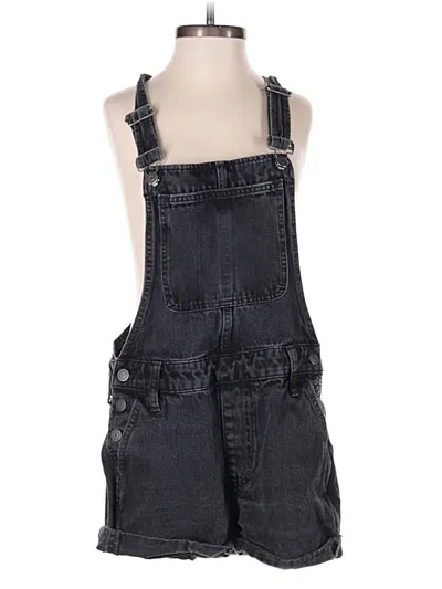 Pre-owned Madewell Overall Shorts In Black
