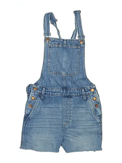 Pre-owned Madewell Overall Shorts In Blue