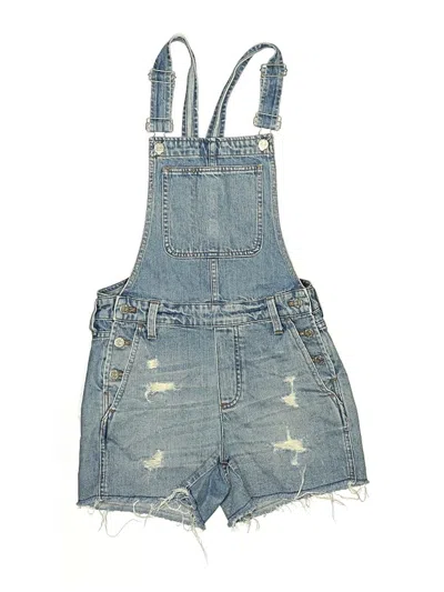 Pre-owned Madewell Overall Shorts In Blue