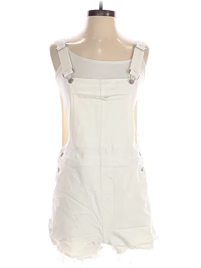 Pre-owned Madewell Overall Shorts In Ivory
