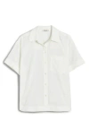 Madewell Oversize Boxy Short Sleeve Seersucker Button-up Shirt In Eyelet White
