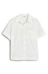 Madewell Oversize Boxy Short Sleeve Seersucker Button-up Shirt In Eyelet White