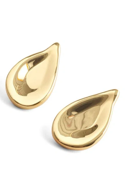 Madewell Oversized Droplet Stud Earrings In Gold