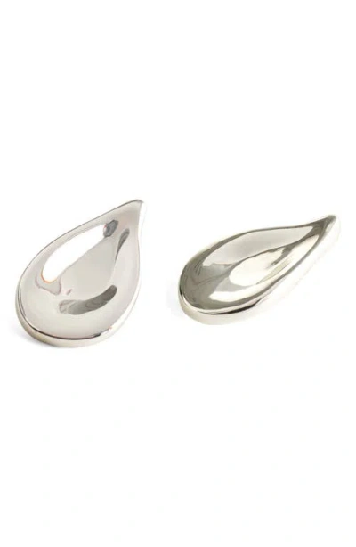 Madewell Oversize Droplet Stud Earrings In Metallic