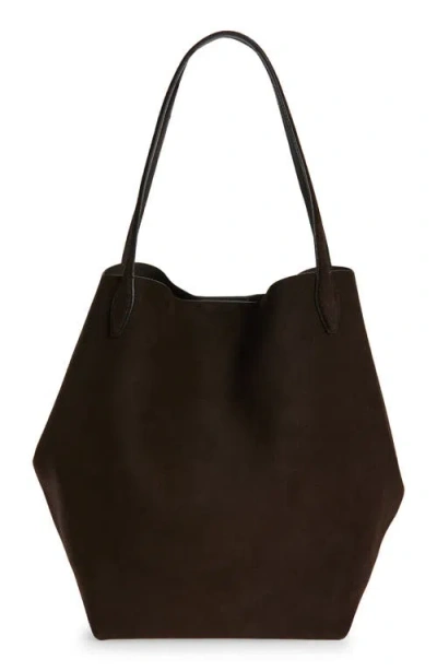 Madewell Oversize Suede Shopper In Brown