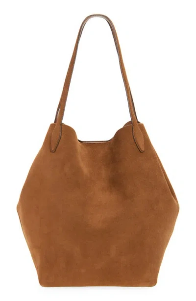 Madewell Oversize Suede Shopper In Brown