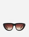 Madewell Oversized Angular Sunglasses In True Black