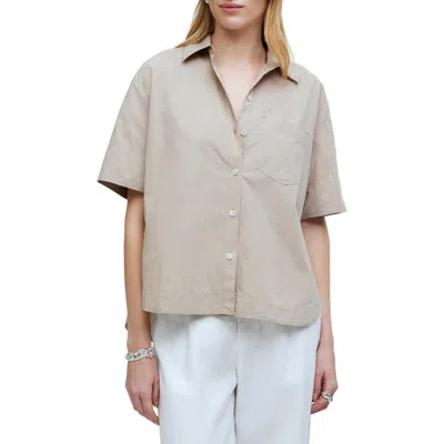 MADEWELL MADEWELL OVERSIZED BOXY SHORT SLEEVE POPLIN BUTTON-UP SHIRT