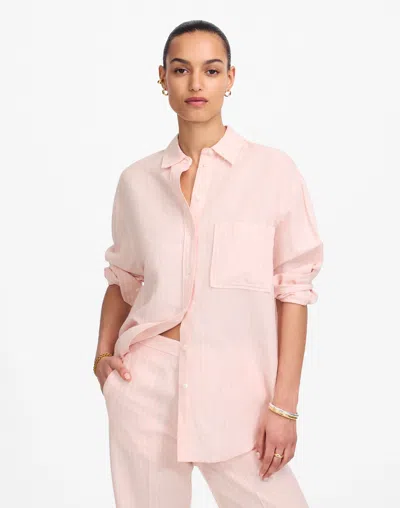 Madewell Oversized Button-up Shirt In Palest Blossom