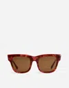 Madewell Oversized Chunky Sunglasses In Dark Rosette