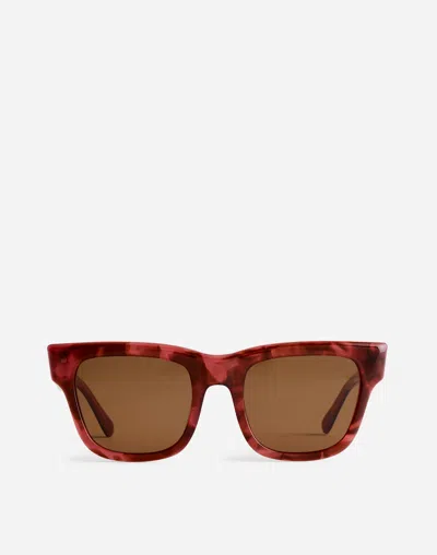 Madewell Oversized Chunky Sunglasses In Dark Rosette