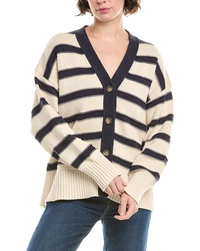 Madewell Oversized Cotton Cardigan In Stripe In Multi