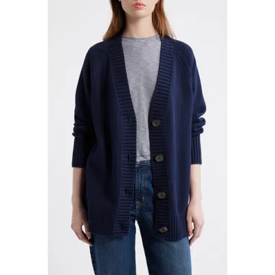 Madewell Oversized Cotton Cardigan In Blue