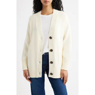 Madewell Oversized Cotton Cardigan In White