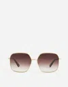 Madewell Oversized Rounded Square Sunglasses In Pale Gold