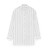 Madewell The Oversized Stripe Button-up Shirt In Tortellini Stripe Celeste