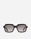 Madewell Oversized Square Sunglasses In True Black