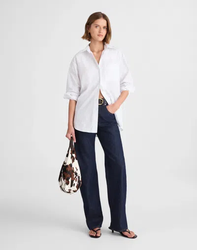 Madewell Oxford Oversized Button-up Shirt In White