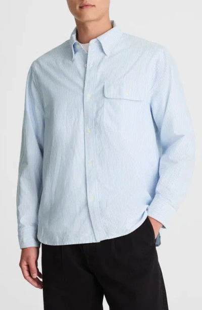 Madewell Oxford Stripe Button-down Work Shirt In Blue