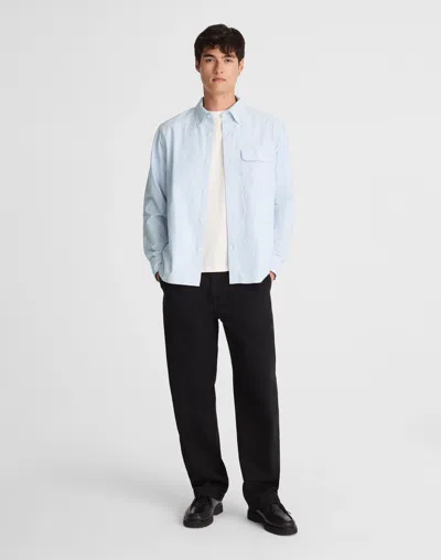 Madewell Oxford Stripe Work Shirt In Blue