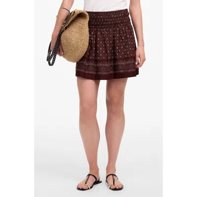Madewell Paisley Ruffle Cotton Voile Miniskirt
