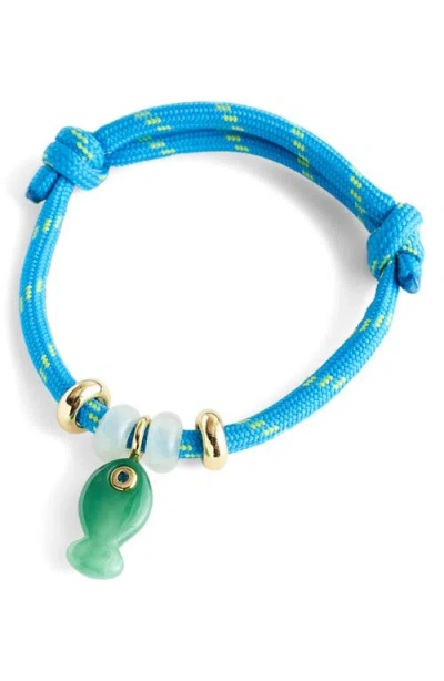 Madewell Semiprecious Paracord Charm Bracelet In Blue
