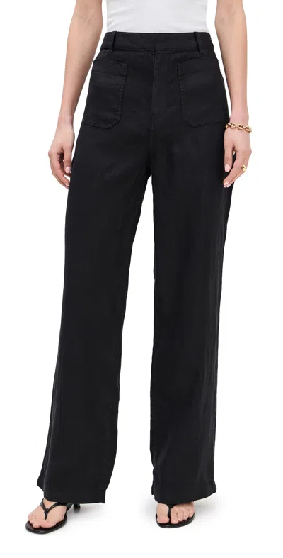 MADEWELL PATCH POCKET FLARE PANTS JET BLACK