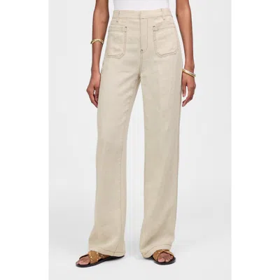 MADEWELL MADEWELL PATCH POCKET LINEN FLARE PANTS