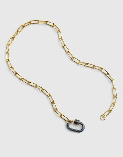 Madewell Pav&eacute; Carabiner Paperclip Chain Necklace In Gold