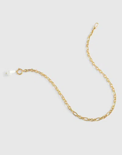Madewell Pearl Watch Chain Necklace In Gold