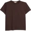 Madewell Brightside Short Sleeve Andy Tee Dark Coffee In Dark Carob