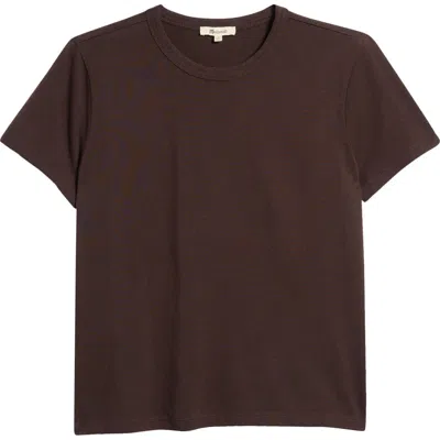 Madewell Perfect Crewneck T-shirt In Dark Carob